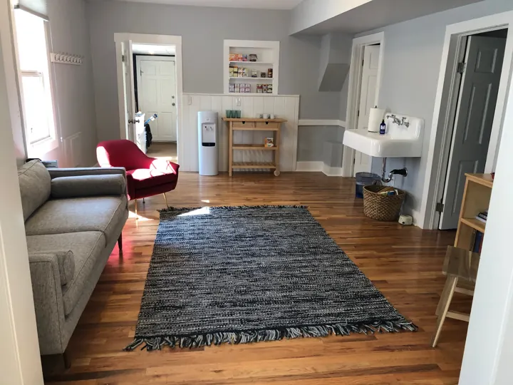 The waiting room and community space